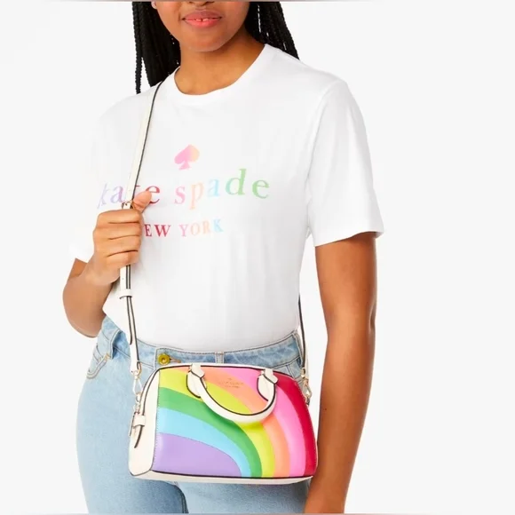 SOLD‼️NWT Kate Spade Rainbow Duffle Crossbody Bag - Picture 3 of 13